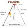 ZOCWJK 7ft Scalable Legs Emergency Rescue Tripod Kit for Confined Space 1200LBS/ 1800LBS/ 2600LBS Lifting and Rescue Equipment Tripod Firefighting Rescue Tripod f( view 4