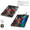 iPad Pro 202020212022 Case 12.9 Inch with Pencil Holder Red Cupcakes Trifold Stand Protective Slim Back Shell Auto Wake Sleep view 3