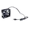 TINGUT USB Cooling Fan USB Powered Cooling Fan Systems with Adjustable Thermostat for Cabinets and Home Theater 80mm view 1
