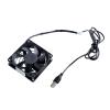 TINGUT USB Cooling Fan USB Powered Cooling Fan Systems with Adjustable Thermostat for Cabinets and Home Theater 80mm view 3