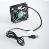 TINGUT USB Cooling Fan USB Powered Cooling Fan Systems with Adjustable Thermostat for Cabinets and Home Theater 80mm view 4