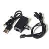 Adjustable PC Cooling Fan Speed Controller, USB to 4Pin Adapter Cable, DC5V to 12V Power Converters with 2/3 Way Splitte view 1
