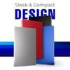 1TB External Hard Drive USB 3.0, Portable 2.5-Inch External HDD Backup Storage for Laptop, PC, Mac, Gaming Console (PS3/PS4)  Silver view 2