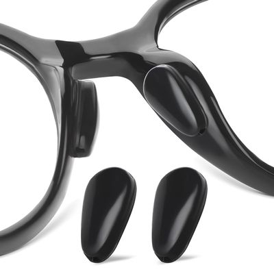FOFALY Glasses Nose Pads, Anti Slip Eyeglass Nose Pad 3.2mm Heightened Airbag Cushions, Silicone Adhesive Glasses Nose Grips, Teardrop Replacement Nose Pads for Sunglasses (10 Black Pairs)