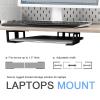 Under Desk Laptop Mount, Metal Under Desk Shelf Holder for Laptop Keyboard with Anti Scratch Silicone, Aluminum Alloy Metal Shelf Device Holder for TV Box (Silver) view 3