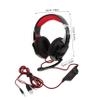 ARTIBETTER USB Gaming Headset Microphone and Led Lights Surround Sound Over-Ear Earphones for Deep Bass Comfortable Fit for Gamers Black Red view 2