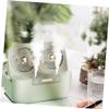 BRIGHTFUFU 1set Portable Rechargeable Humidification Fan Dual Spray Desktop Air Cooler for Indoor and Outdoor Use Air Outlet Hour Mist Feature view 2