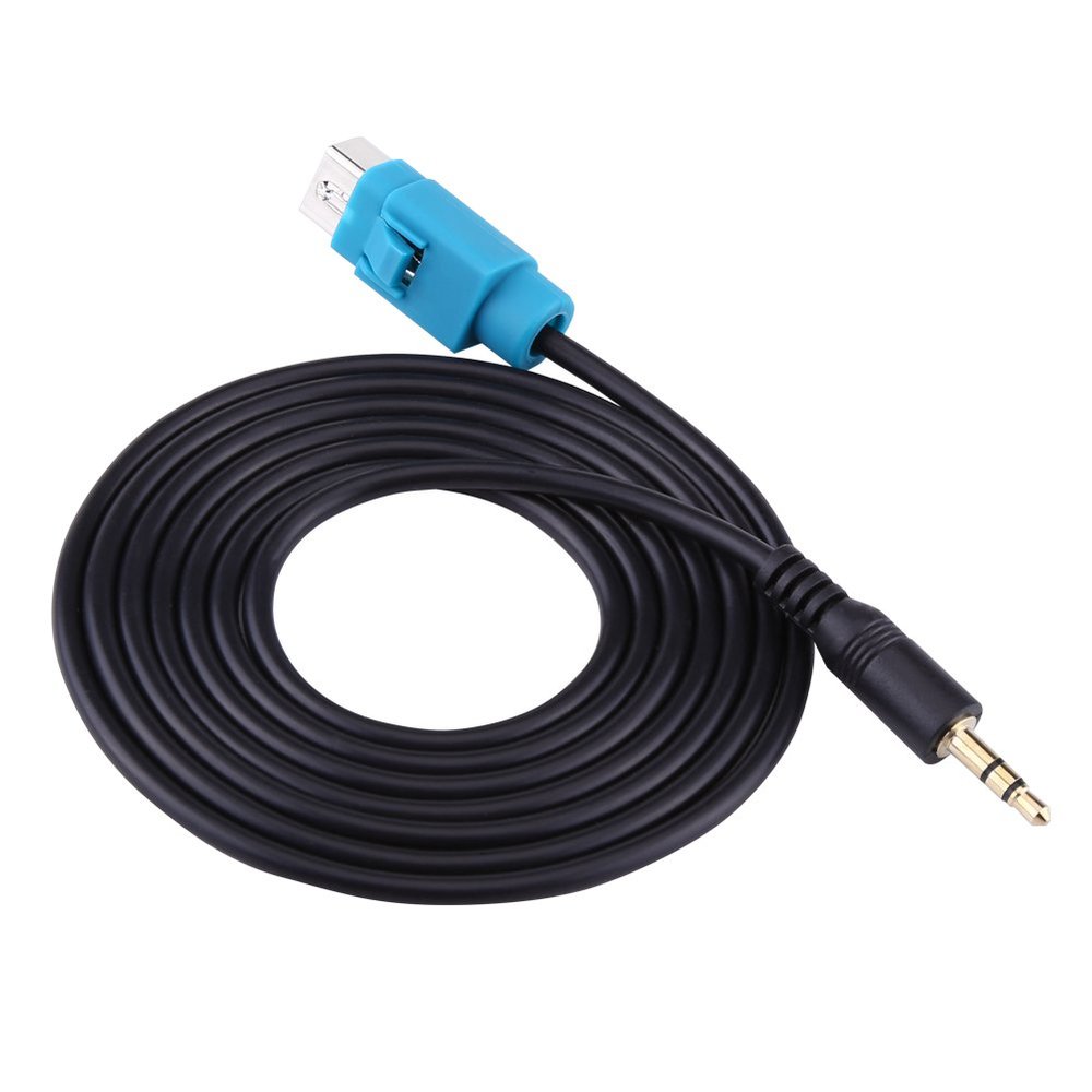 Keenso AUX Input Cable Adapter for Fit for CDA CDE IVA Fast Data Transmission Black & Blue Plastic & Copper