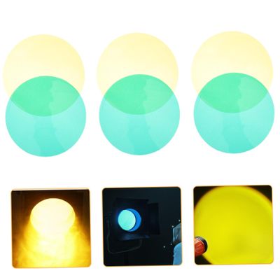Artibetter 10pcs Spotlight Filter Lens Replacement for Handheld Spotlights Diameter Yellow Green Color Options Lightweight Easy to Use for Photographers and Videographers