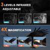 WGFXYBFY Night Vision Scope, 50mm Focal Lens Night Vision Monocular 4X Digital Zoom for Night Hunting Camping,940NM view 2