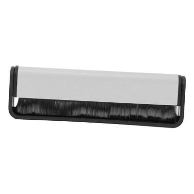 Angoily 1Pc Soft Brush for Vinyl Record Cleaning Static Turntable Brush for Players and Albums Black and Silver