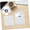 Mikinona 50pcs Cd Paper Sleeves Envelopes for Dvd Cd Storage White Paper Cases for Disc Protection Compatible with Various Formats Simple Reusable Design view 4