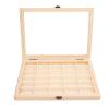 Camera Film Box, Film Cartridge Display Case 30 Slots Minimalist Dustproof Fixed Wood Storage Box for 135 Film Cartridge view 1