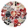 100Pcs Red Aesthetic Stickers - Cool Y2K Stickers for Water Battle, Laptop - Downtown Girl Party Supplies, Decoration view 1