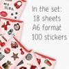100Pcs Red Aesthetic Stickers - Cool Y2K Stickers for Water Battle, Laptop - Downtown Girl Party Supplies, Decoration view 2