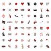 100Pcs Red Aesthetic Stickers - Cool Y2K Stickers for Water Battle, Laptop - Downtown Girl Party Supplies, Decoration view 4
