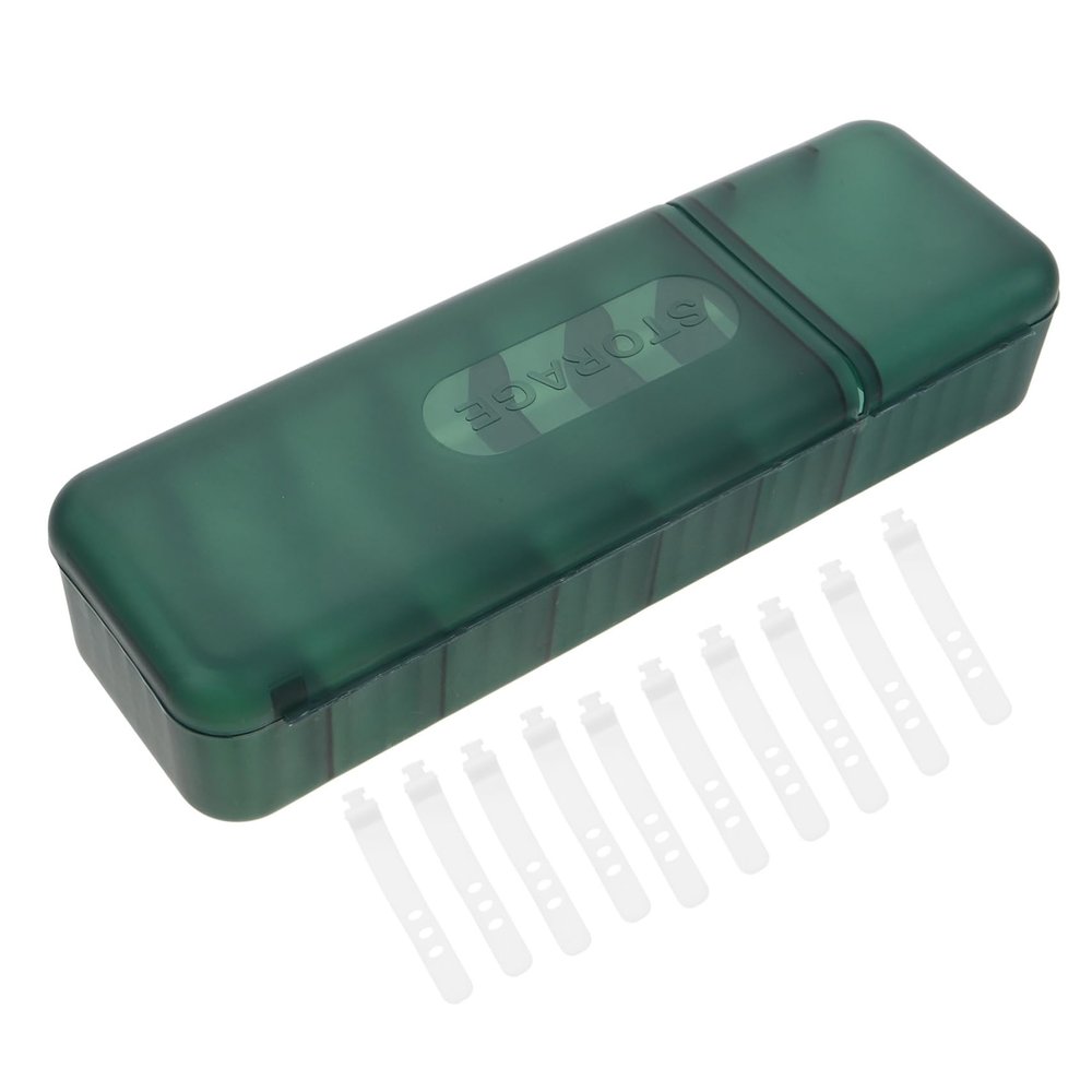 Angoily Cable Management Box with Cover Electronics Organizer for Cords Chargers and Data Cables Storage