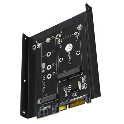 Angoily Msata Dual Ssd Converter Card for External Hard Drive Enclosure Supports Full Msata Ssd Easy Installation Compatible with Various Models