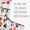 100Pcs Singer Stickers for Water Bottles - Singer Decals - Party Supplies - Gift for Women & Men view 2