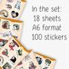100Pcs Possum Stickers, Opossum Stickers - Possum Gifts - Opossum Party Decoration, Favors - Gift for Women & Men view 2