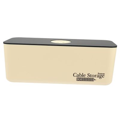Artibetter Data Cable Organizer Box and Cord Management Storage for Desk Detachable and Design for Use