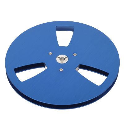 7 Inch Empty Reel for 1/4 Tape Players, Aluminum Alloy 3 Hole Design, Tape Recorder Replacement (Black) (Silver) (Gold) (Blue)