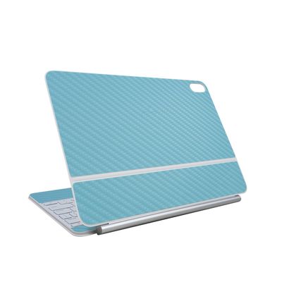 Carbon Fiber Skin Compatible with Apple Magic Keyboard for iPad Air 13-inch (M3) 2025 - Solid Baby Blue - Premium 3M Vinyl Protective Wrap Decal Cover - Easy to Apply | Made in The USA by MightySkins