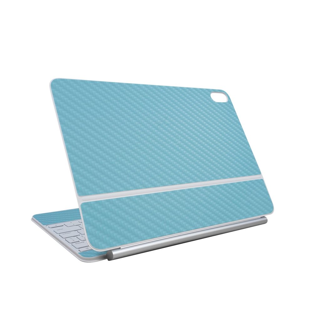 Carbon Fiber Skin Compatible with Apple Magic Keyboard for iPad Air 13-inch (M3) 2025 - Solid Baby Blue - Premium 3M Vinyl Protective Wrap Decal Cover - Easy to Apply | Made in The USA by MightySkins
