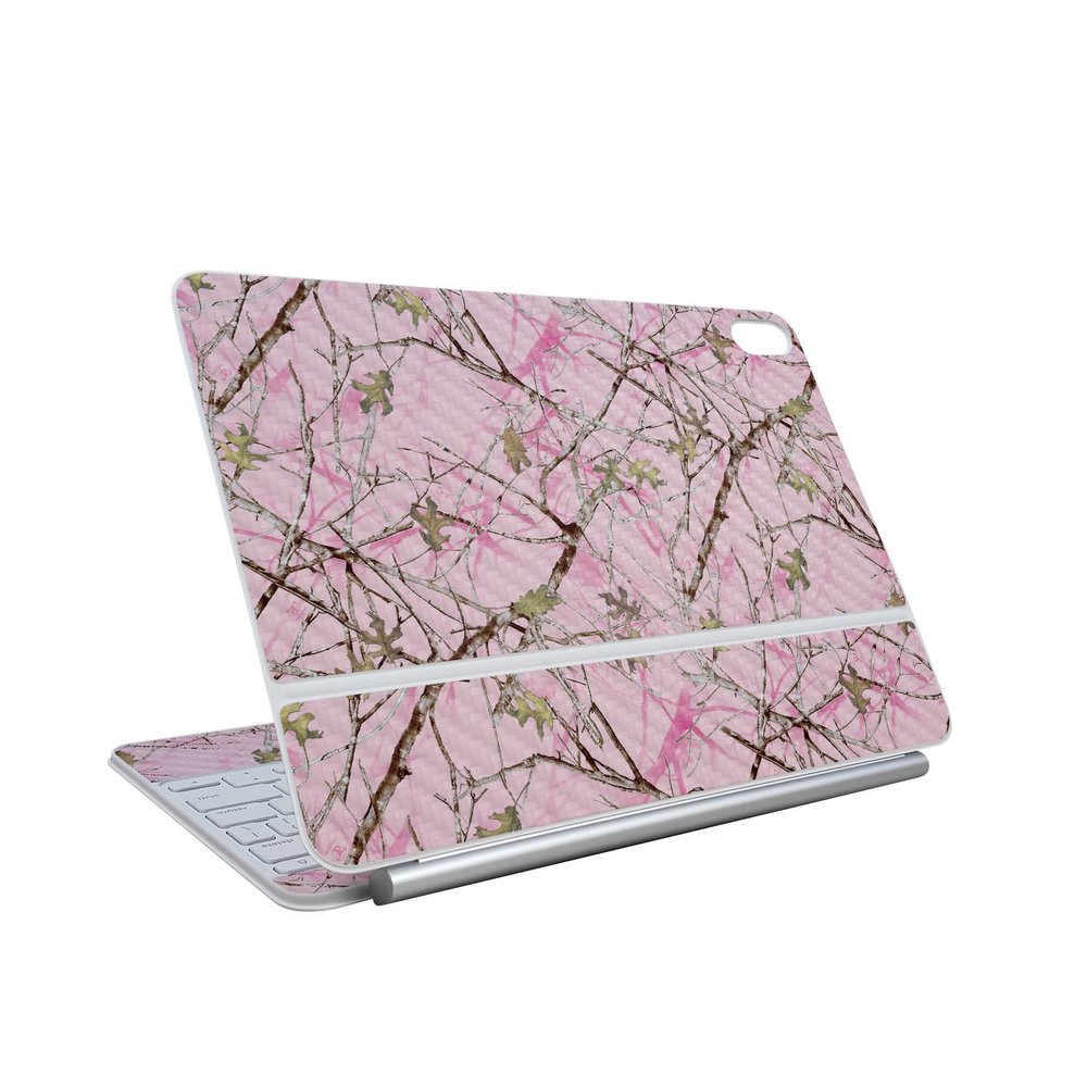 Carbon Fiber Skin Compatible with Apple Magic Keyboard for iPad Air 13-inch (M3) 2025 - Conceal Pink - Premium 3M Vinyl Protective Wrap Decal Cover - Easy to Apply | Crafted in The USA by MightySkins