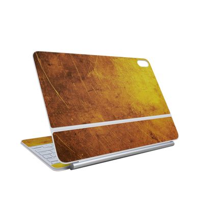 Skin Compatible with Apple Magic Keyboard for iPad Air 13-inch (M3) 2025 - Textured Gold - Premium 3M Vinyl Protective Wrap Decal Cover - Easy to Apply | Crafted in The USA by MightySkins