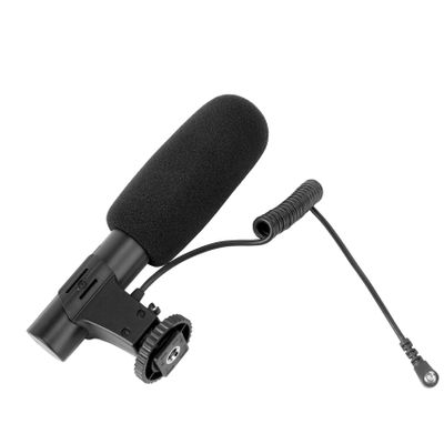 OSALADI Professional Interview Microphone for Camera Condenser Mic Shock-Resistant Design Heart-Shaped Pickup Pattern for Noise Reduction for Video Recording and Photography