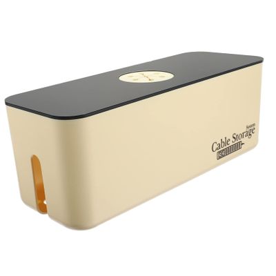 Angoily Cord Management Box for Cords and Cable Organizer for Desktop Office Living Room Space-Saving Wire Storage to Hide Cables and Chargers
