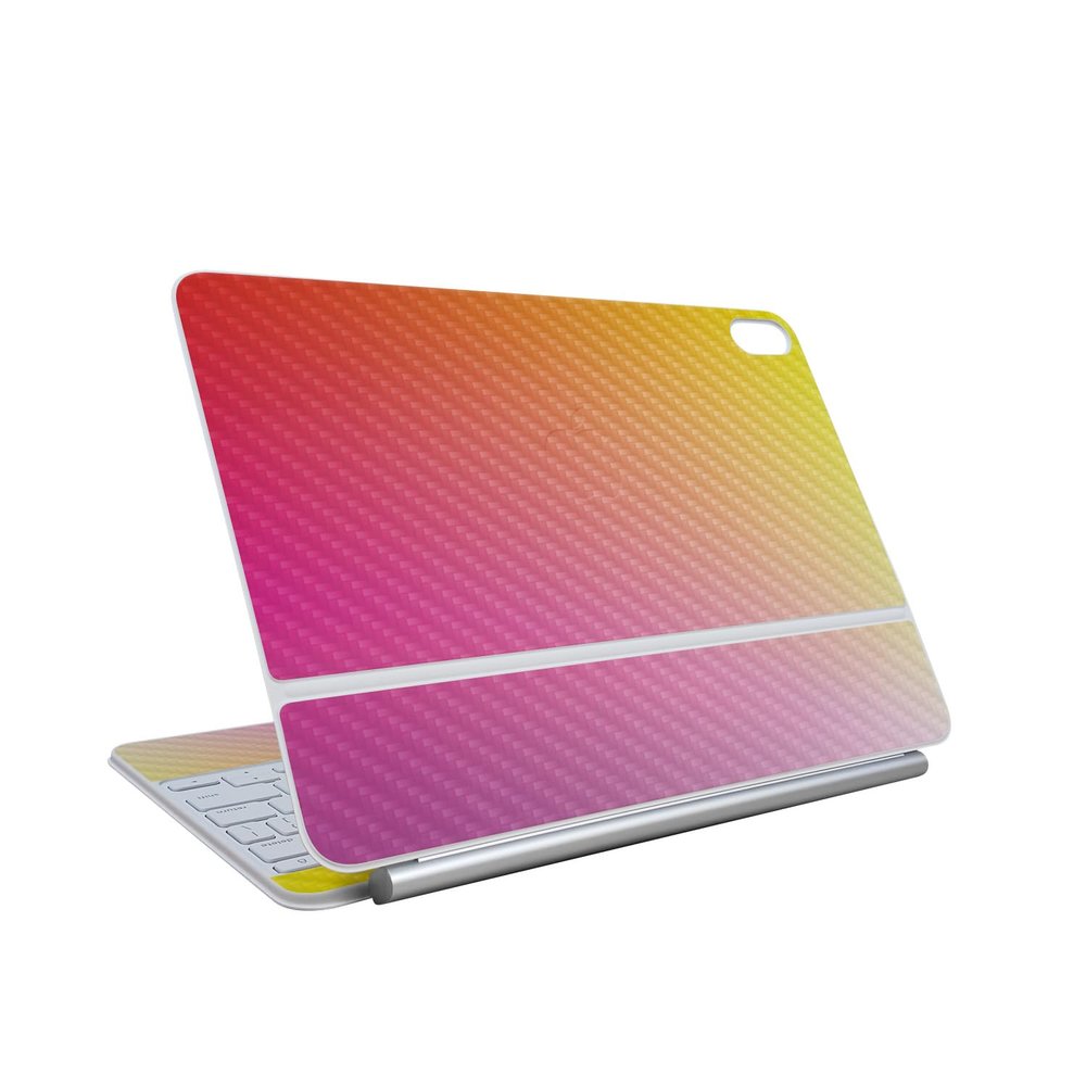 Carbon Fiber Skin Compatible with Apple Magic Keyboard for iPad Air 13-inch (M3) 2025 - Sunset Blur - Premium 3M Vinyl Protective Wrap Decal Cover - Easy to Apply | Crafted in The USA by MightySkins