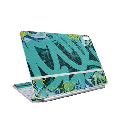 Carbon Fiber Skin Compatible with Apple Magic Keyboard for iPad Air 13-inch (M3) 2025 - CyanTag - Premium 3M Vinyl Protective Wrap Decal Cover - Easy to Apply | Crafted in The USA by MightySkins