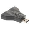 Artibetter Audio Adapter External 7.1 Channel Sound Card Stereo Sound Adapter 2 Output Jacks 2 Mic Inputs for view 1