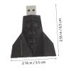 Artibetter Audio Adapter External 7.1 Channel Sound Card Stereo Sound Adapter 2 Output Jacks 2 Mic Inputs for view 2