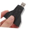Artibetter Audio Adapter External 7.1 Channel Sound Card Stereo Sound Adapter 2 Output Jacks 2 Mic Inputs for view 4