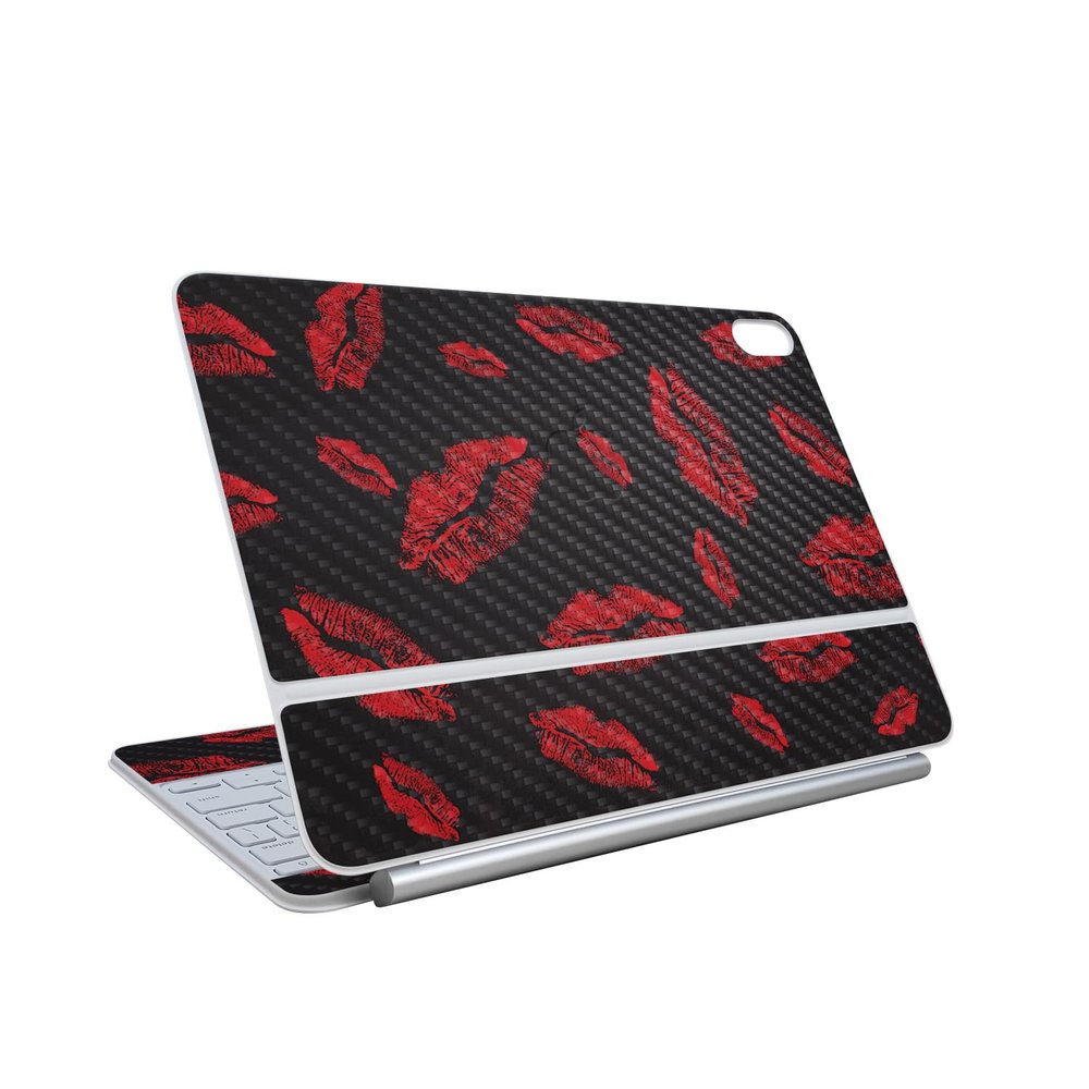 Carbon Fiber Skin Compatible with Apple Magic Keyboard for iPad Air 13-inch (M3) 2025 - Kiss Me - Premium 3M Vinyl Protective Wrap Decal Cover - Easy to Apply | Crafted in The USA by MightySkins