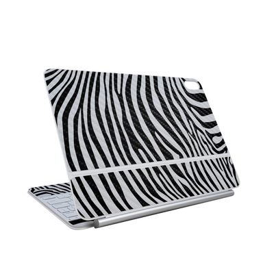 Carbon Fiber Skin Compatible with Apple Magic Keyboard for iPad Air 13-inch (M3) 2025 - Black Zebra - Premium 3M Vinyl Protective Wrap Decal Cover - Easy to Apply | Crafted in The USA by MightySkins