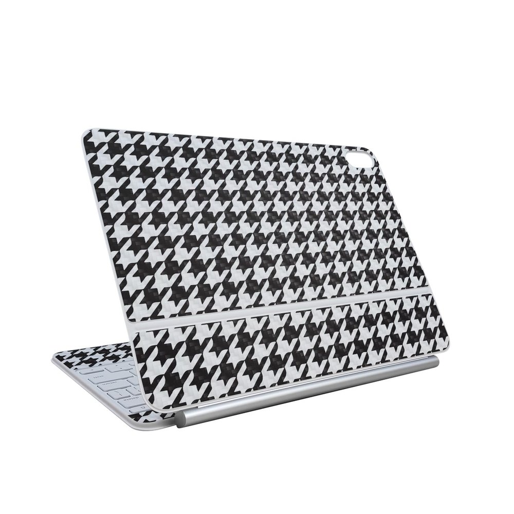 Carbon Fiber Skin Compatible with Apple Magic Keyboard for iPad Air 13-inch (M3) 2025 - Houndstooth - Premium 3M Vinyl Protective Wrap Decal Cover - Easy to Apply | Crafted in The USA by MightySkins