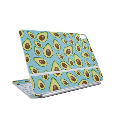 Carbon Fiber Skin Compatible With Apple Magic Keyboard for iPad Air 13-inch (M3) 2025 - Blue Avocados - Premium 3M Vinyl Protective Wrap Decal Cover - Easy To Apply | Crafted in the USA by MightySkins