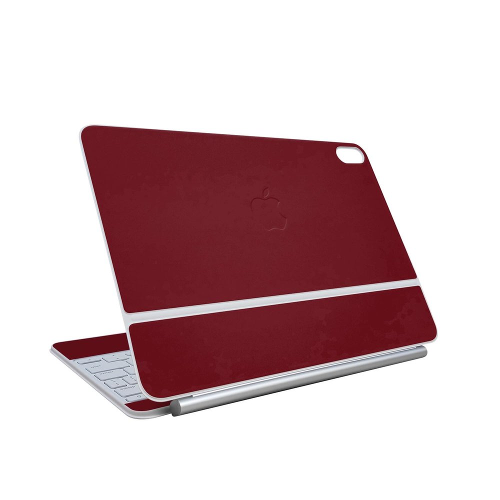 Skin Compatible with Apple Magic Keyboard for iPad Air 13-inch (M3) 2025 - Solid Burgundy - Premium 3M Vinyl Protective Wrap Decal Cover - Easy to Apply | Crafted in The USA by MightySkins