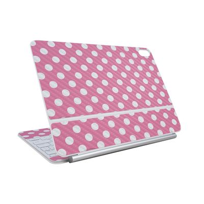 Carbon Fiber Skin Compatible with Apple Magic Keyboard for iPad Air 11-inch (M3) 2025 - Mini Dots - Premium 3M Vinyl Protective Wrap Decal Cover - Easy to Apply | Crafted in The USA by MightySkins
