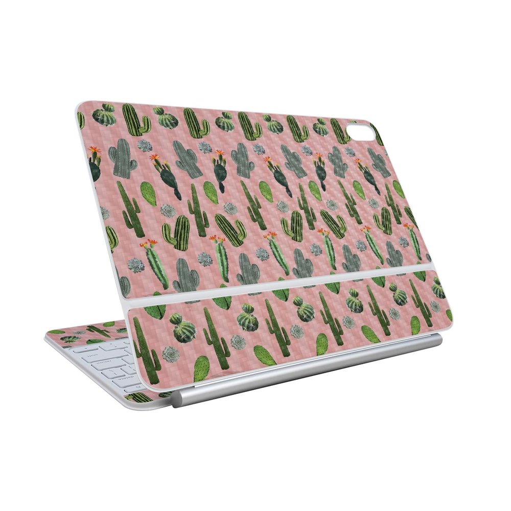 Carbon Fiber Skin Compatible With Apple Magic Keyboard for iPad Air 11-inch (M3) 2025 - Cactus Garden - Premium 3M Vinyl Protective Wrap Decal Cover - Easy To Apply | Crafted in the USA by MightySkins