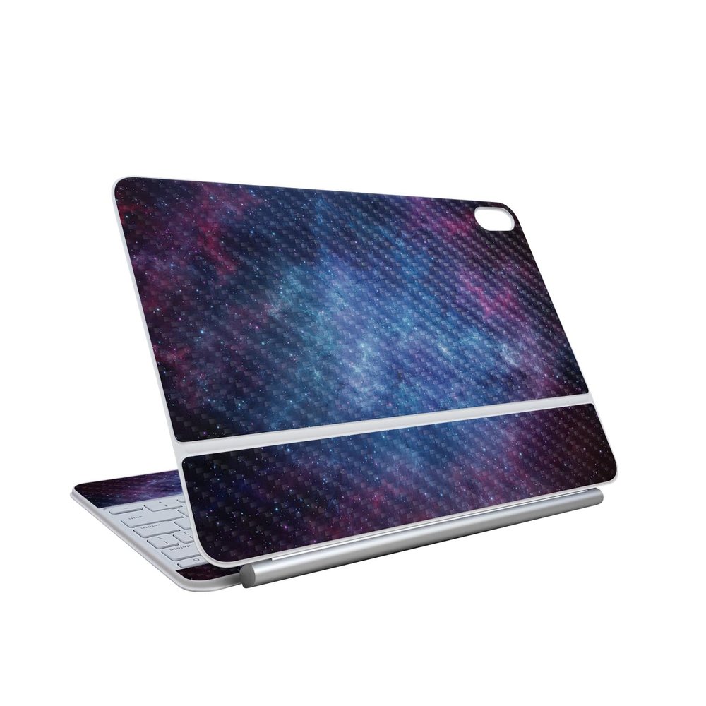 Carbon Fiber Skin Compatible with Apple Magic Keyboard for iPad Air 13-inch (M3) 2025 - Nebula - Premium 3M Vinyl Protective Wrap Decal Cover - Easy to Apply | Crafted in The USA by MightySkins