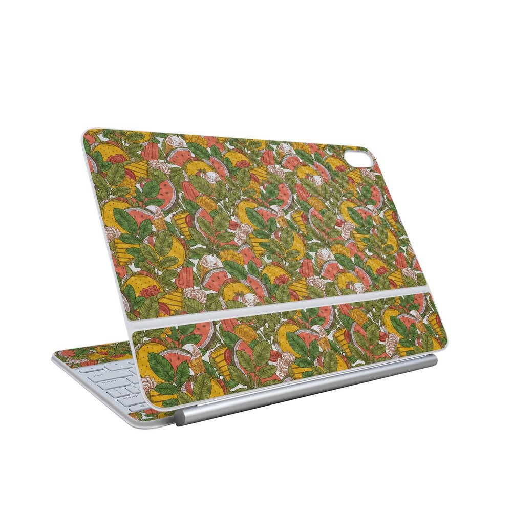 Carbon Fiber Skin Compatible with Apple Magic Keyboard for iPad Air 13-inch (M3) 2025 - Summer Lunch - Premium 3M Vinyl Protective Wrap Decal Cover - Easy to Apply | Crafted in The USA by MightySkins