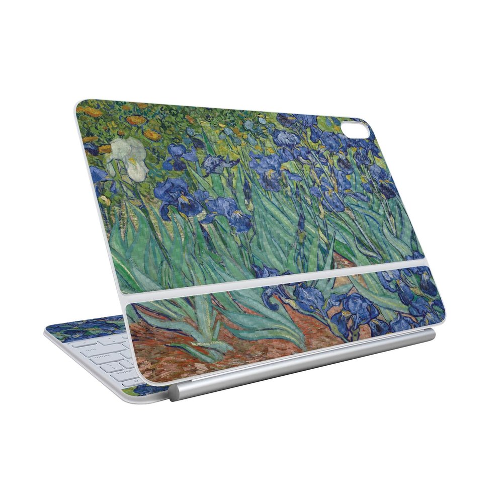 Carbon Fiber Skin Compatible with Apple Magic Keyboard for iPad Air 11-inch (M3) 2025 - Irises - Premium 3M Vinyl Protective Wrap Decal Cover - Easy to Apply | Crafted in The USA by MightySkins