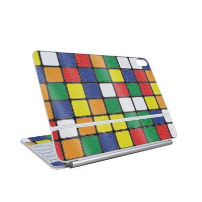 Glossy Glitter Skin Compatible With Apple Magic Keyboard for iPad Air 13-inch (M3) 2025 - Puzzle Cube - Premium 3M Vinyl Protective Wrap Decal Cover - Easy To Apply | Crafted in the USA by MightySkins