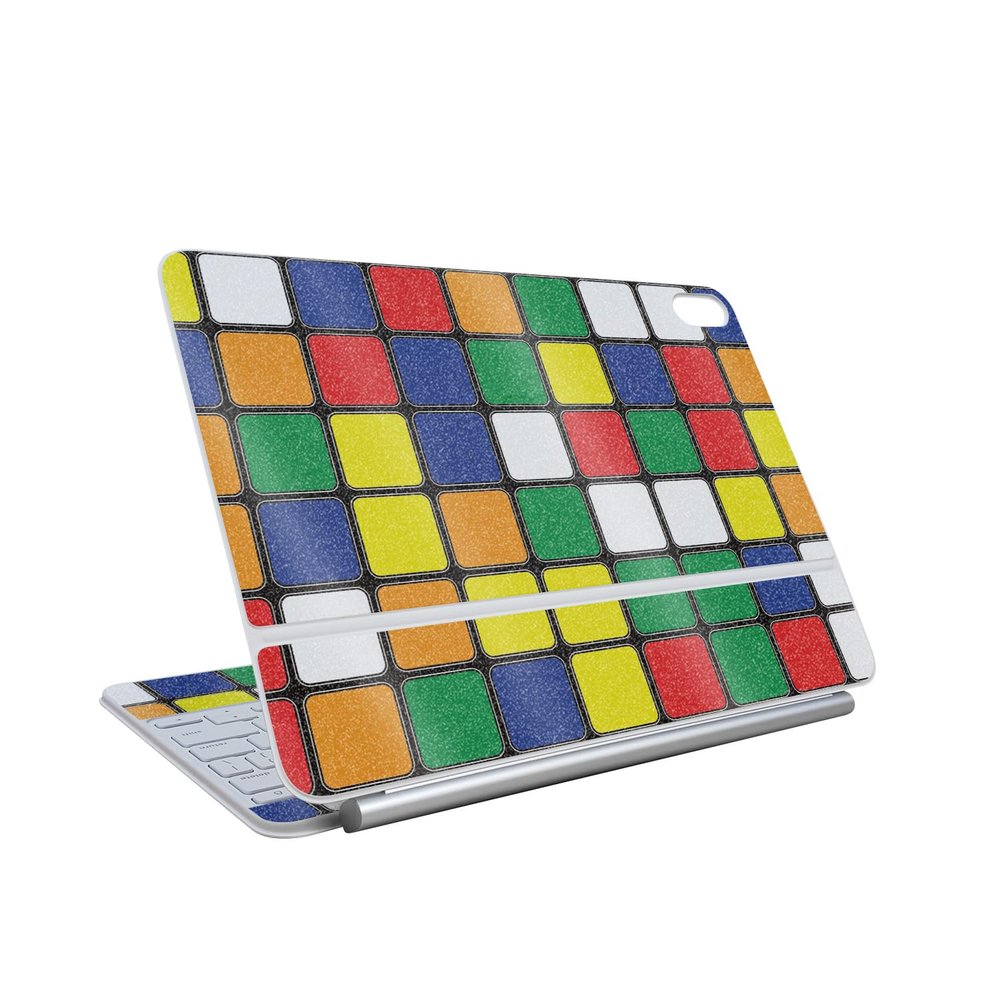 Glossy Glitter Skin Compatible With Apple Magic Keyboard for iPad Air 13-inch (M3) 2025 - Puzzle Cube - Premium 3M Vinyl Protective Wrap Decal Cover - Easy To Apply | Crafted in the USA by MightySkins