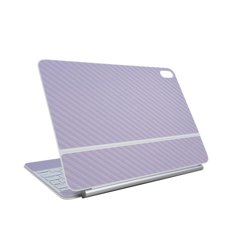Carbon Fiber Skin Compatible with Apple Magic Keyboard for iPad Air 13-inch (M3) 2025 - Solid Lilac - Premium 3M Vinyl Protective Wrap Decal Cover - Easy to Apply | Crafted in The USA by MightySkins
